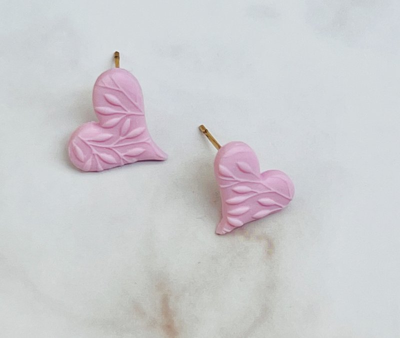 Sweetheart - ต่างหู - ดินเผา สึชมพู