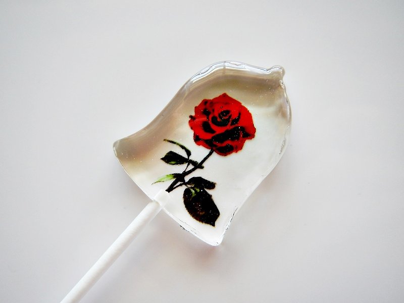 Creative Lollipop-Eternal Rose (Glass Clock) (5pcs/box) - Snacks - Fresh Ingredients Red