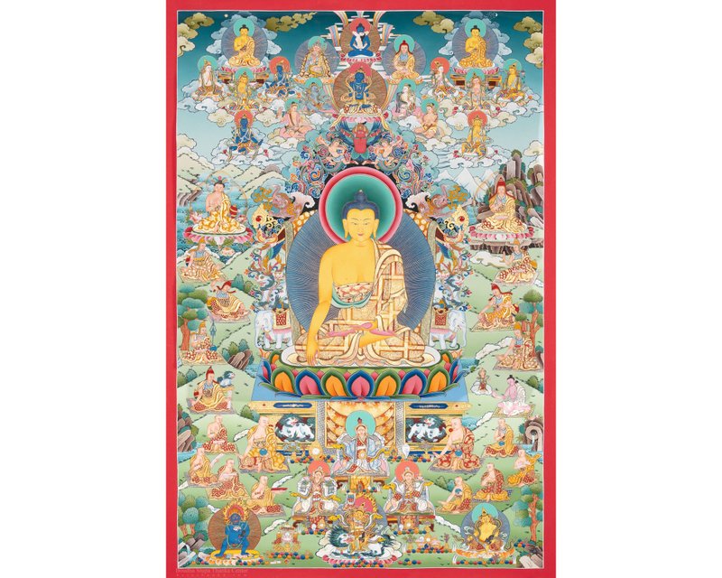 釋迦牟尼佛藝術   藏族傳承畫作 - 壁貼/牆壁裝飾 - 其他材質 多色