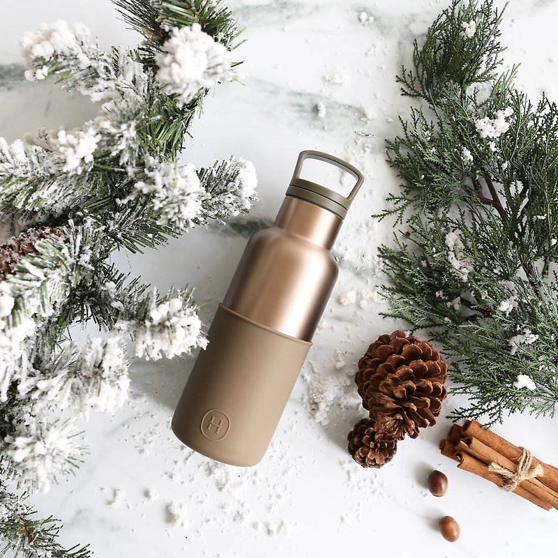 American HYDY Fashion Thermos Water Bottle [Most Textured Hue in Winter] Wilderness-Fir Bottle 480ml - Pitchers - Other Metals Khaki