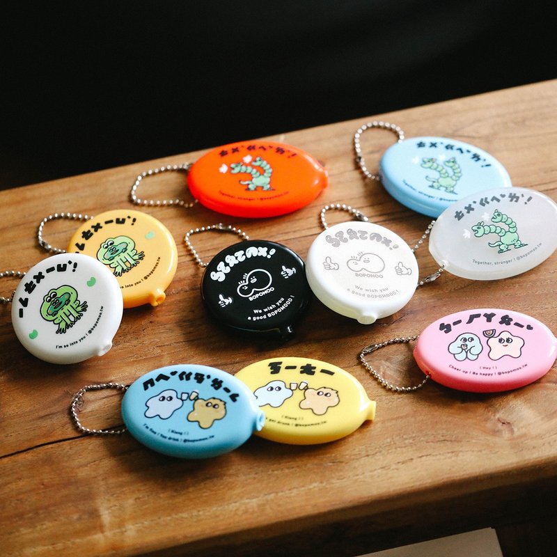 BOPOMOO soft rubber coin purse soft rubber key ring small storage bag multi-color co-branded model - ที่ห้อยกุญแจ - ยาง หลากหลายสี