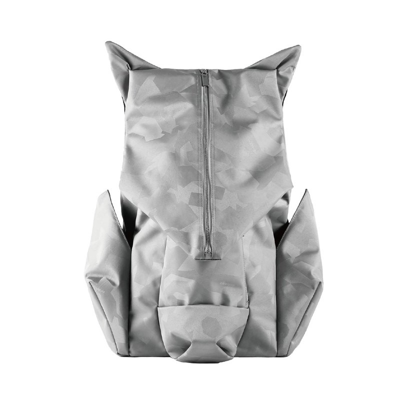 Silver Camouflage Wild Boar Backpack - กระเป๋าเป้สะพายหลัง - ไฟเบอร์อื่นๆ สีเงิน