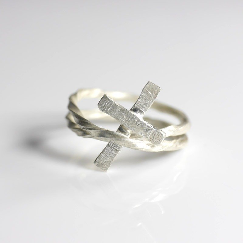Constraint - Cross Style Ring 999 Sterling Silver Hand Ring Ring - General Rings - Other Metals 