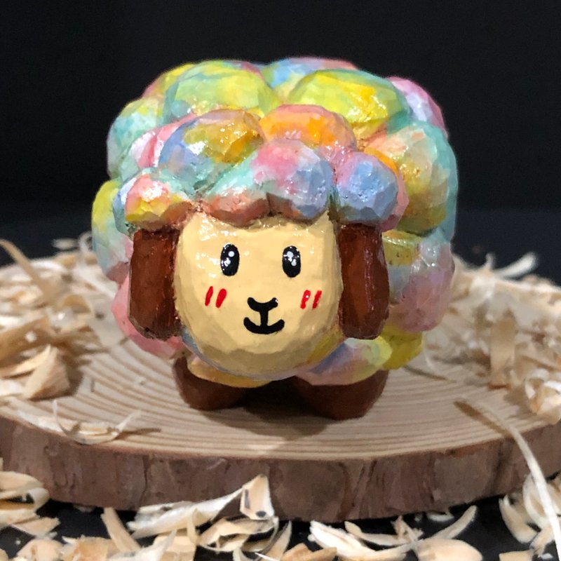 sheep Fung-Fring - Items for Display - Wood Multicolor