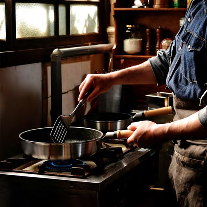 [Hokuriku hokua, Japan] Japan-made Mystar's new lightweight black gold steel pot/usable metal spatula - Pots & Pans - Aluminum Alloy Silver