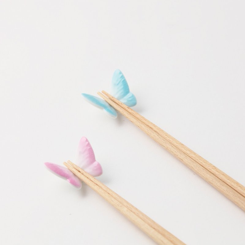 Chopstick & Rests / Butterfly Gift Set - ตะเกียบ - เครื่องลายคราม หลากหลายสี