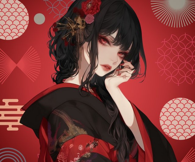 NaChiオリジナルステッカー【座敷童子】 - ショップ NaChi-artgallery