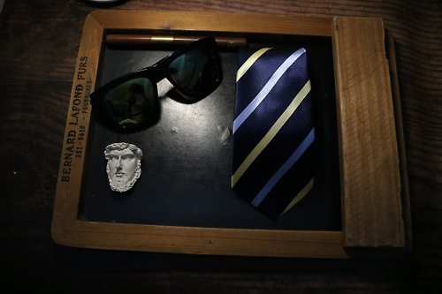 壞紳士 窄版條紋領帶雅致男士百搭necktie高雅