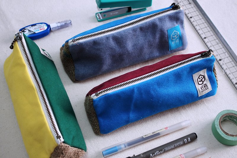Exclusive orders - Triangle pen * 3 - Pencil Cases - Cotton & Hemp Blue