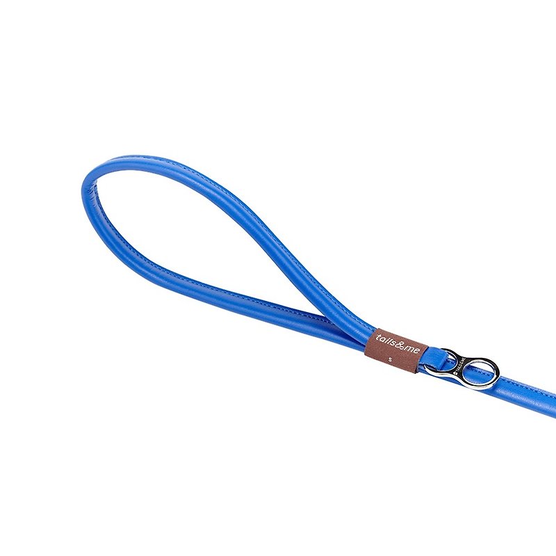 [tail and me] natural concept leather leash marine blue M - ปลอกคอ - หนังเทียม สีน้ำเงิน