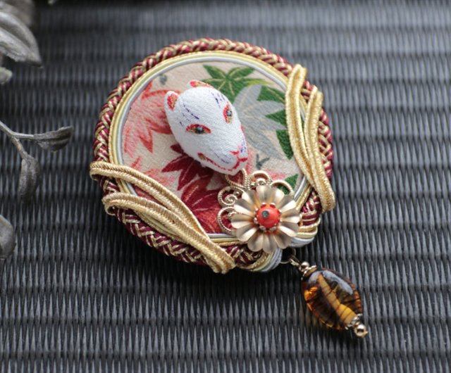 創作人形 古布 縮緬細工 キツネ ハンドメイド 称さ