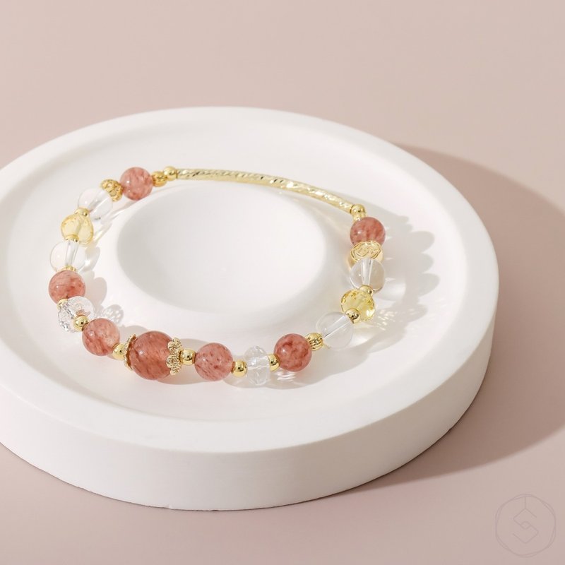 Dinner party | crystal bracelet - Bracelets - Crystal Pink