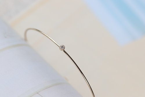 CHARIS GRACE 純14K Tint Diamond Bracelet 鑽石彈性手環 (0.03 ct)