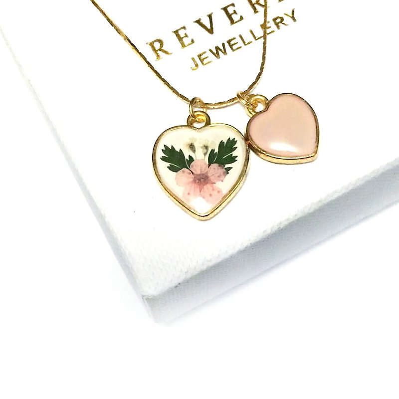 'Always be my Valentine' necklace - สร้อยคอ - โลหะ สึชมพู
