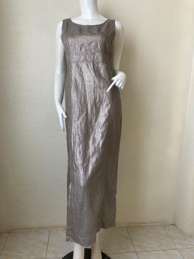 Vintage TABASA PARIS Linen Dress // Summer dress / Size 36 S - 洋裝/連身裙 - 棉．麻 