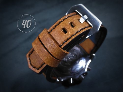 40degreeshandcraft Tan Pueblo Leather watch strap, Handmade leather watch strap