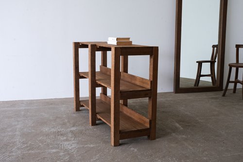 古材リメイク　朴の木 自在オープンシェルフ　無垢の家具 古材リメイク 朴の木 自在オープンシェルフ 無垢の家具 古材