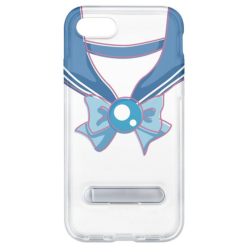Sailor suit light blue hidden magnet bracket iPhone 8 plus 7 Plus 6 plus phone case - Phone Cases - Plastic White