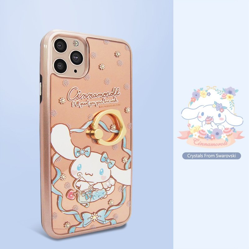 三麗鷗iPhone 11全系列水晶彩鑽全包鏡面雙料手機殼-大耳狗邱比特 - 手機殼/手機套 - 其他材質 多色