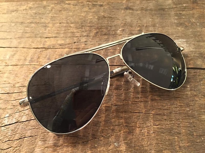 Absolute Vintage-Castle Road (Castle Road) Metal Young Frame Aviator Sunglasses-Silver - กรอบแว่นตา - พลาสติก 