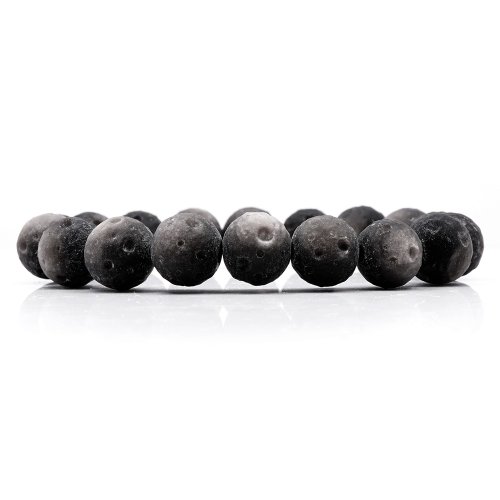 正佳珠寶 Gemsrich Jewelry 【正佳珠寶】銀曜石 極地星球 10-11mm 月球雕刻珠 銀曜石手珠
