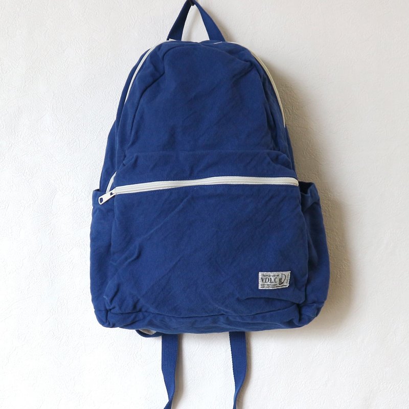 Rucksack [Ruri] (VC-29M) - Handbags & Totes - Cotton & Hemp Blue