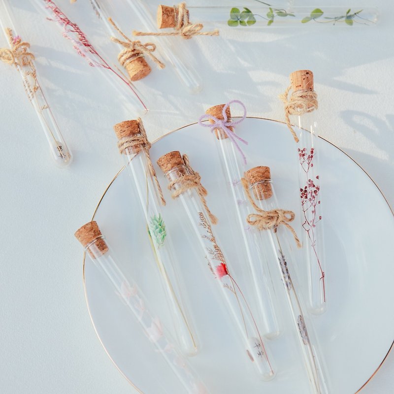 Dry flower test tube decorations can be customized without flower gifts graduation gifts wedding gifts wedding decorations - ตกแต่งต้นไม้ - พืช/ดอกไม้ หลากหลายสี