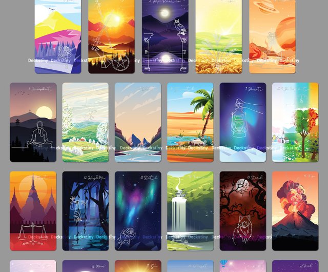 e*n様 正規品 ２デッキセット LINESCAPE TAROT ラインスケープ 楽天市場】【タロットカード】 【Deckstiny】 【正規販売店
