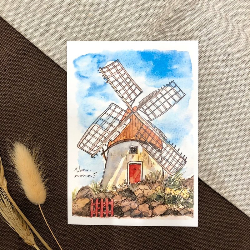 Dutch Windmill/Postcard - การ์ด/โปสการ์ด - กระดาษ หลากหลายสี