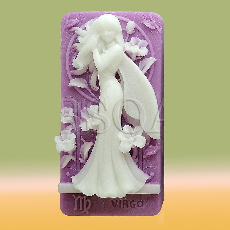 Zodiac Virgo Fairy handmade soap scented with Pear and Freesia - สบู่ - วัสดุอื่นๆ สีม่วง