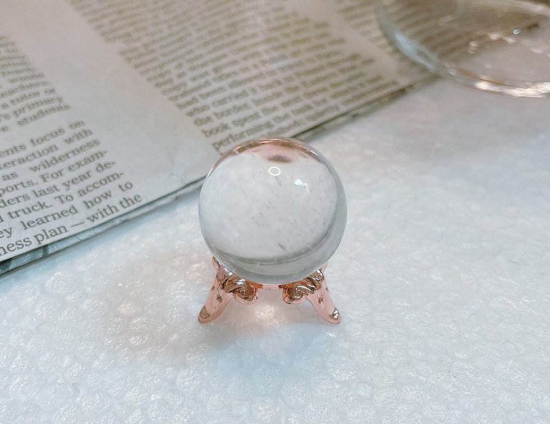能量擺件 水晶球 原礦  原石 招財消磁 白水晶 - 擺飾/家飾品 - 水晶 白色
