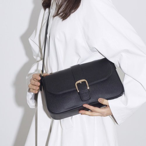 MUR 韓國製 Vera Vegan Leather 腋下包包 (BLACK)