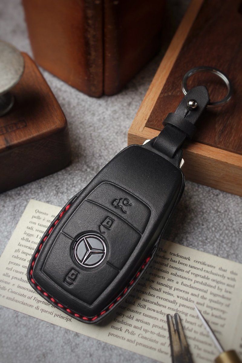 [Spot Edition] Benz A250 C300 W205 W213 Car Key Case Key Holster - Keychains - Genuine Leather 