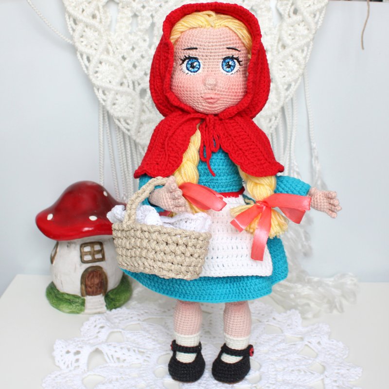 Little Red Riding Hood doll crochet pattern PDF in English Amigurumi doll - 手工藝教學/工具書 - 其他材質 