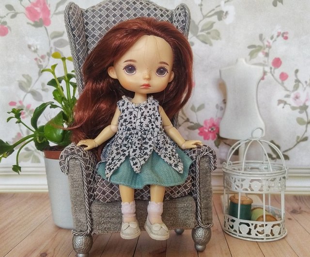 Floral dress for the little beauty. For 9-10 inch dolls Monst