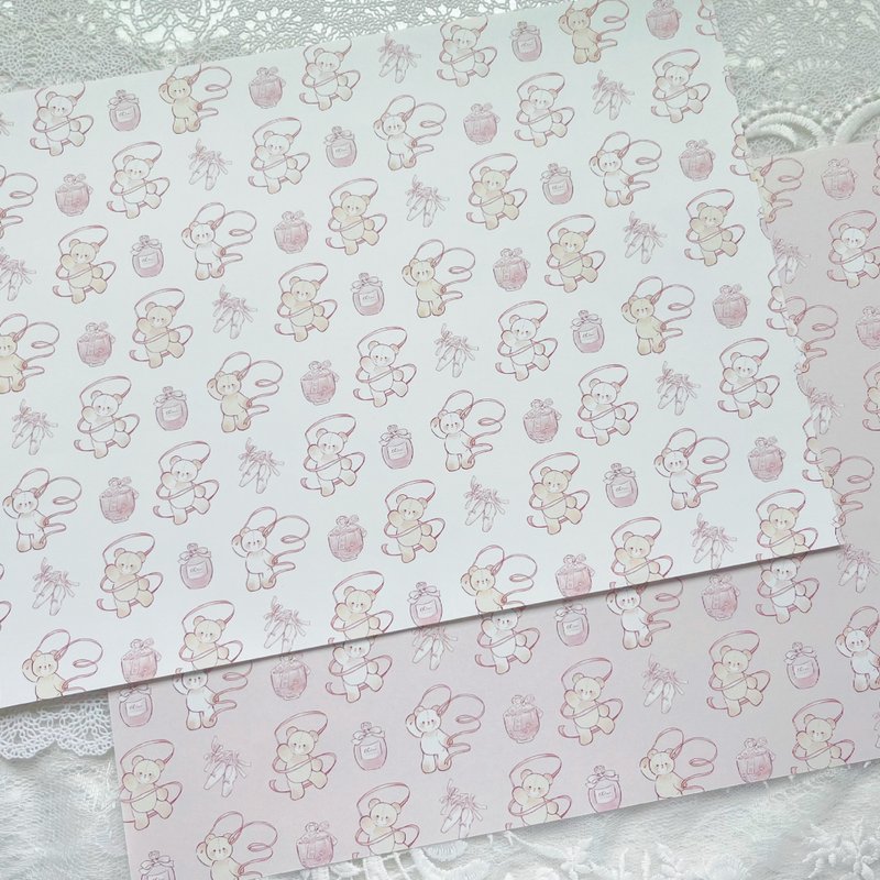 bear ballet collection design paper - 禮物盒/包裝盒 - 紙 多色