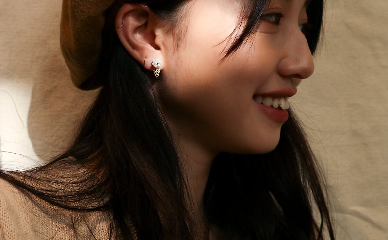 Yuandi Light Travel Fruit Earrings - Earrings & Clip-ons - Copper & Brass Gold