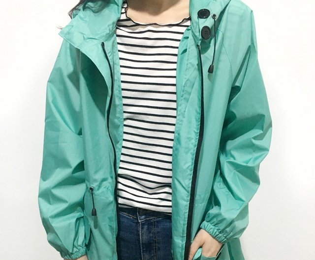 rains long jacket dark teal