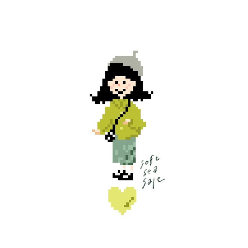 Pixel Art 像素畫 似顏繪 單人 - 電子似顏繪/繪畫/插畫 - 其他材質 