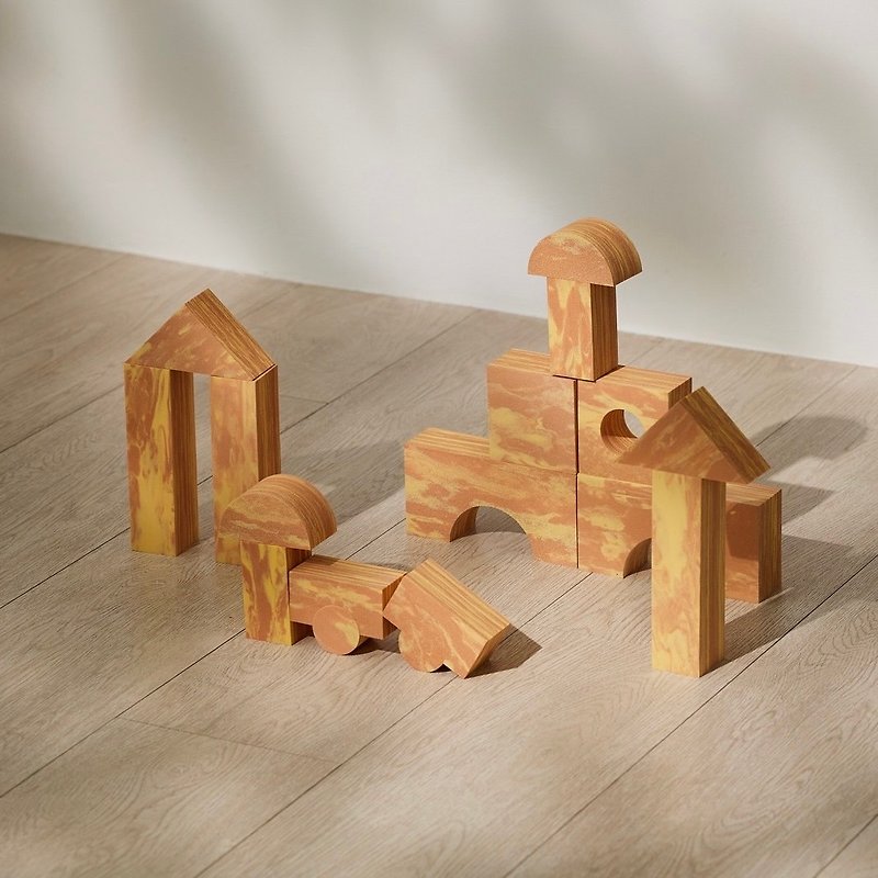 Wooden Grain Soft Blocks - Kids' Toys - Other Materials Khaki