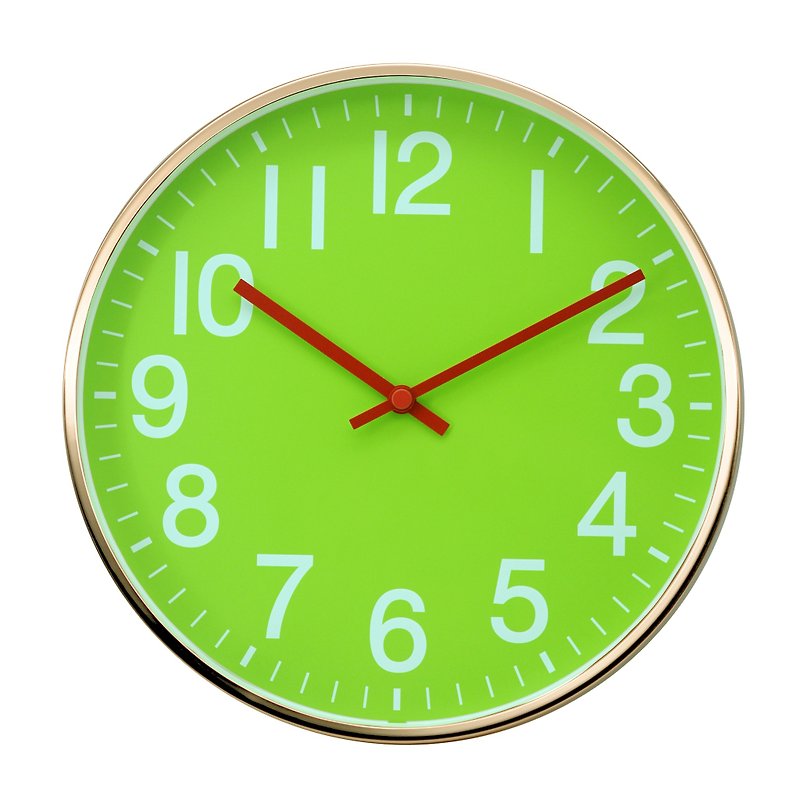 Special Green - Happy Green Clock (Metal) - Clocks - Other Metals Green