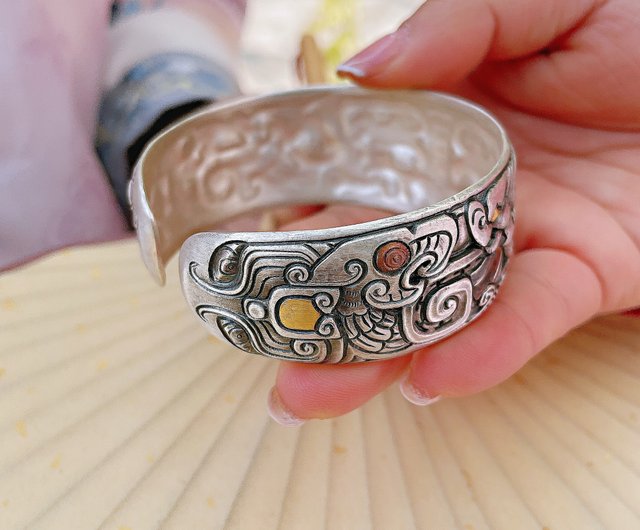 ￼茶瑪瑙　ハンドメイド　シルバー　バングル 茶瑪瑙ハンドメイドシルバーバングル
