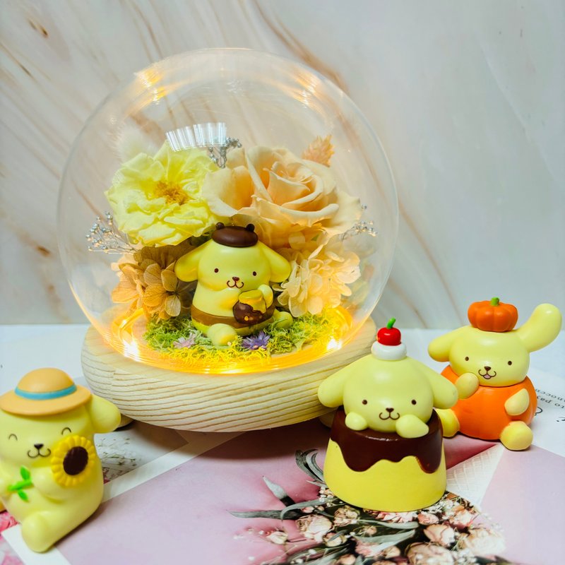 24hr shipment [Pudding Dog] Preserved Flower/Night Lamp/Glass Cup Cover - Dried Flowers & Bouquets - Plants & Flowers 