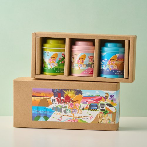 無藏茗茶 【臺中旅遊趣-山海屯】無藏 綜合款凍頂花茶三角茶包3入小罐禮盒