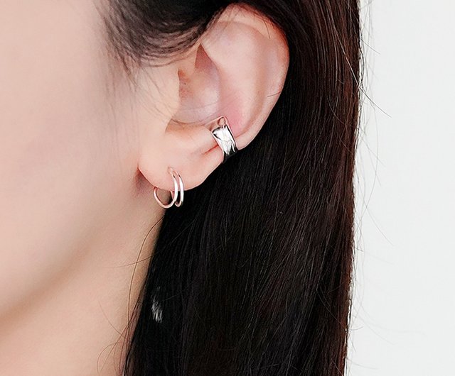 Aishgjia 925スターリングシルバー 2ハートピアス レディース ティーン ガールズ ホロースイートラブスタッドピアス 金属 宝石なし　並行輸入品 やさしくありたい日\u201dに。ハートピアス＆リング〈シルバー925〉 | 金属