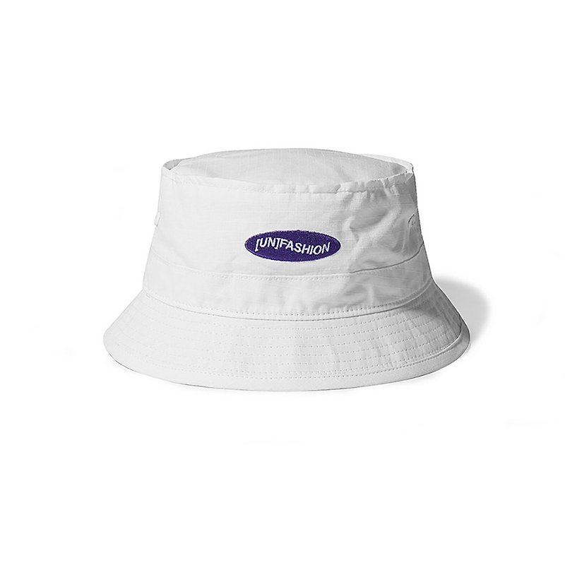 SIDEEFFECT 18SS BUCKET HAT white fisherman hat - หมวก - ผ้าฝ้าย/ผ้าลินิน ขาว