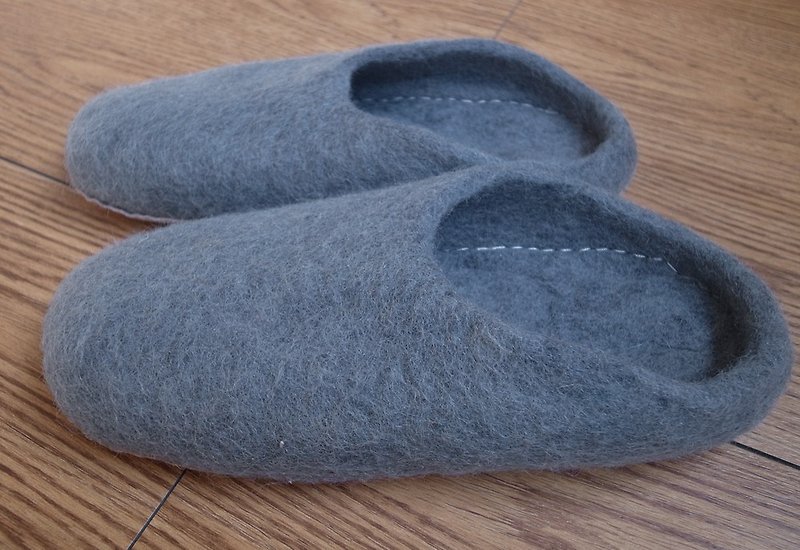 Felt  Sippers / Felted Shoes / Wool Slippers / House Shoes / Indoor shoes Grey - Indoor Slippers - Wool Gray