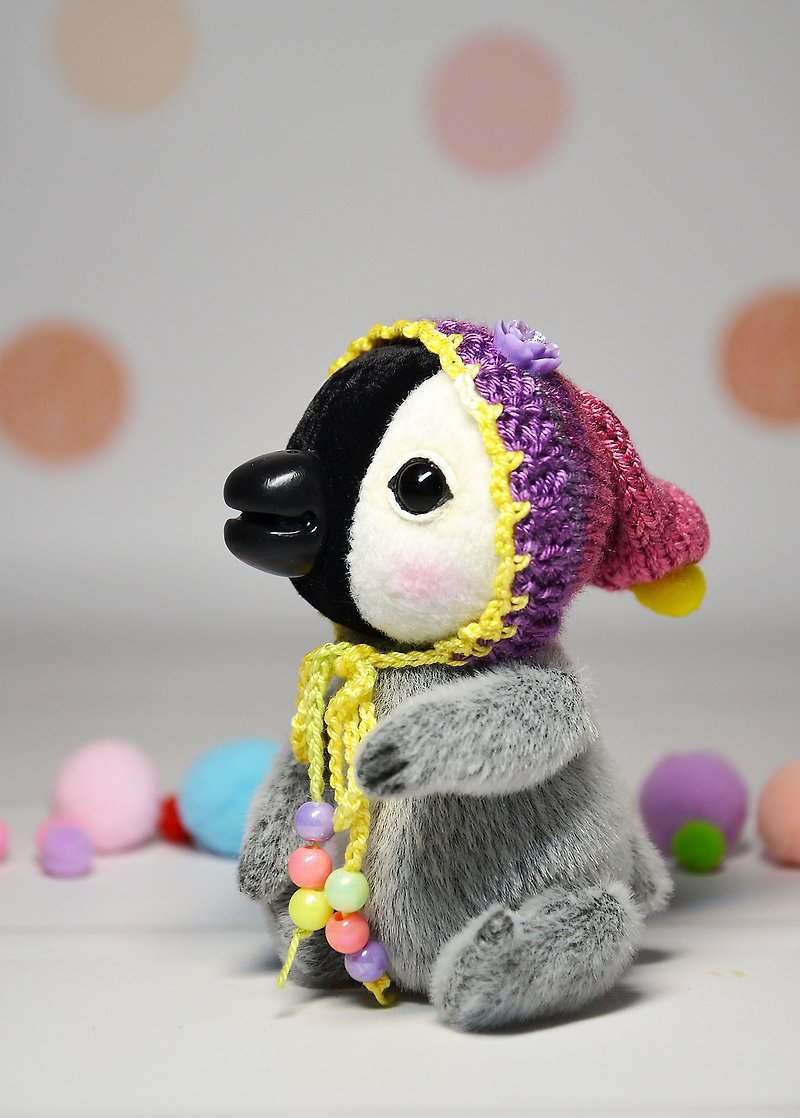 Miniature collection penguin toy for dollhouse - ตุ๊กตา - วัสดุอื่นๆ สีเทา