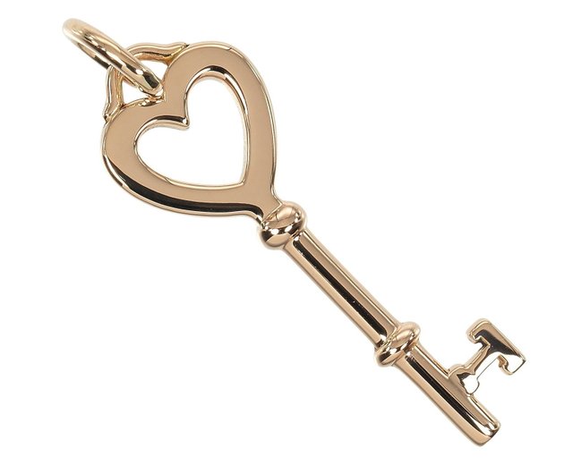 日本直送】ティファニー ハートキー ペンダントトップ K18PG ピンク