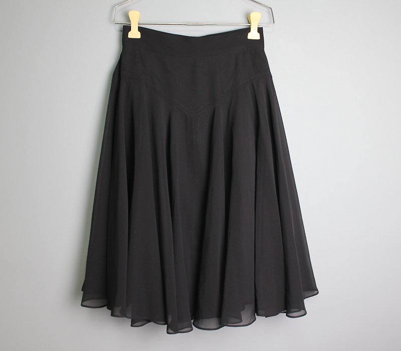 FOAK vintage classic black elegant skirt - กระโปรง - วัสดุอื่นๆ 